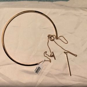 Gold colored collar style necklace from VON MAUR